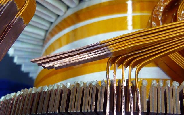 Neuwicklung von Elektromotoren, hier Gleichstrommaschine Gleichstrommotor aus Bahnen